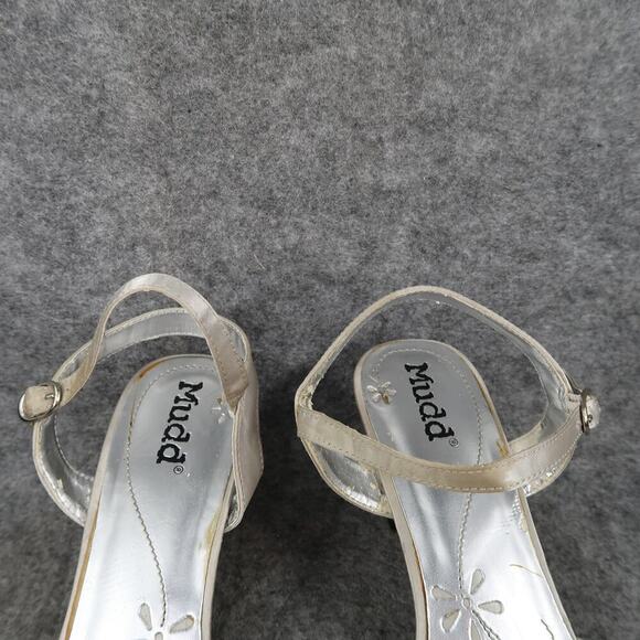 Mudd Shoes Womens 8 Strappy Pumps Heels Ankle Strap Retro Y2k Fashion Metallic - Picture 3 of 15